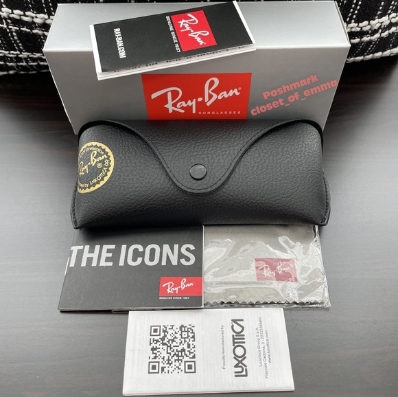 Ray-Ban Aviator Black Lenses RB3025 Black Frame 58 - 62 NEW Unisex main image 14